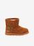 Boots fourrées cuir fille Aldiza marron+noir 2 - vertbaudet enfant 