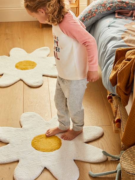 Tapis Fleur blanc 2 - vertbaudet enfant 