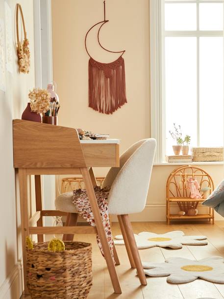 Attrape-rêves XL lune en macramé terracotta 2 - vertbaudet enfant 