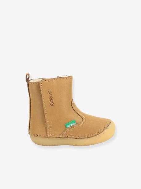 Boots fourrées cuir bébé garçon Socool Cho 1ers pas marine 7 - vertbaudet enfant 