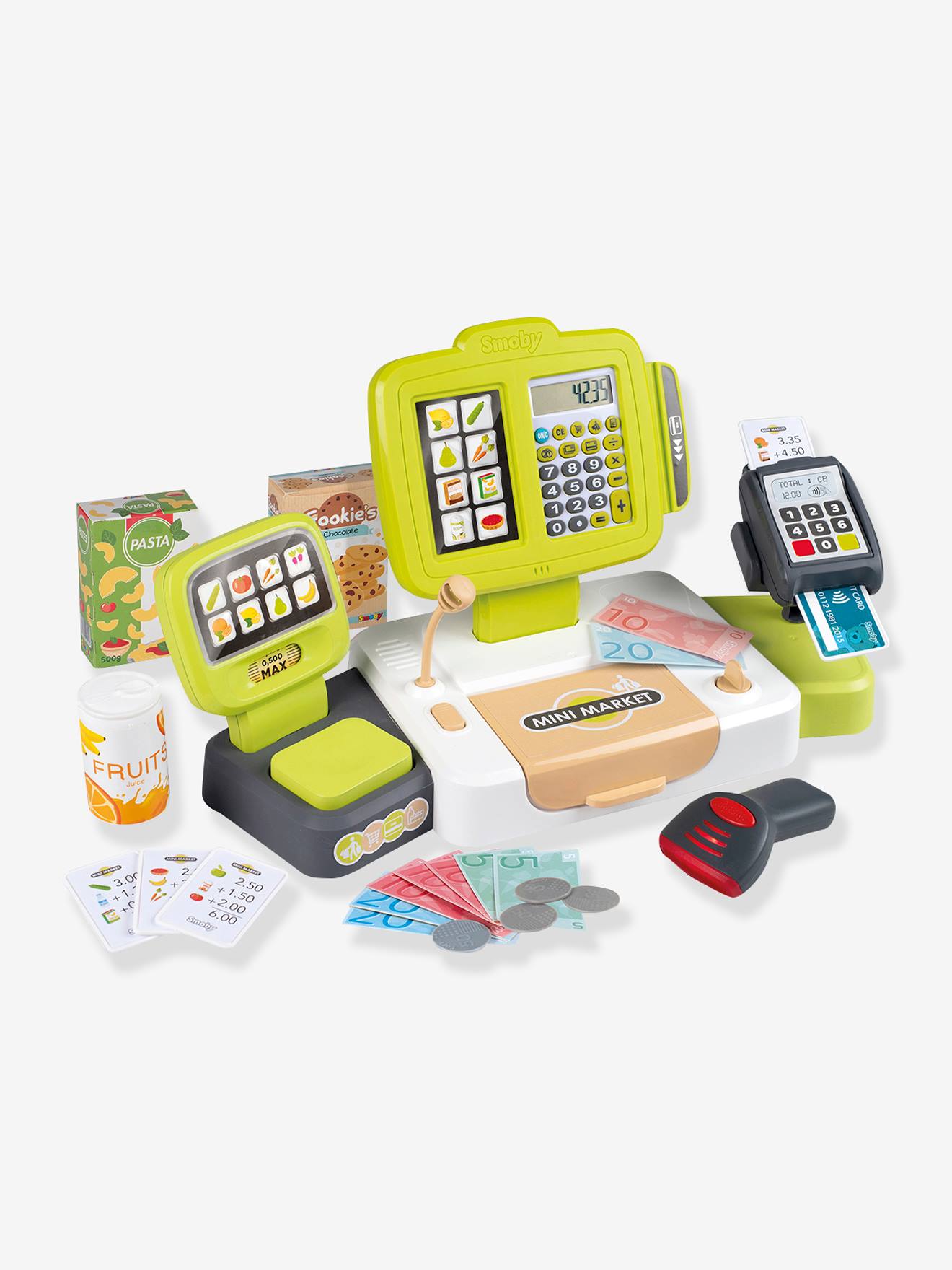 Caisse Enregistreuse En Bois Pour Enfants – Avec Scanner Sonore, Accessoires, Jeu éducatif 3-6 Ans