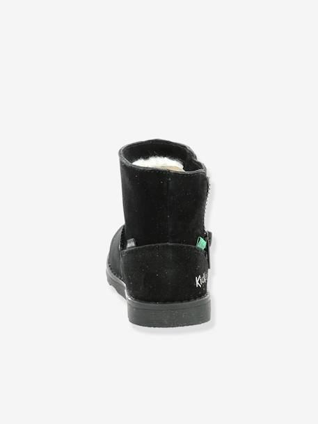 Boots fourrées cuir fille Aldiza noir 5 - vertbaudet enfant 