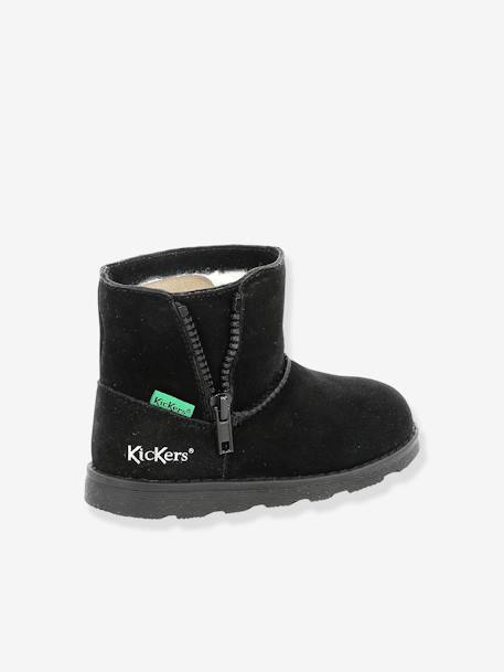Boots fourrées cuir fille Aldiza noir 2 - vertbaudet enfant 