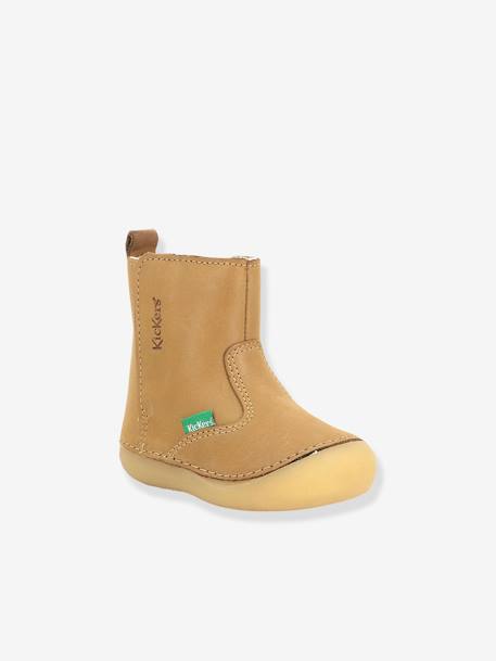 Boots fourrées cuir bébé garçon Socool Cho 1ers pas marine 7 - vertbaudet enfant 