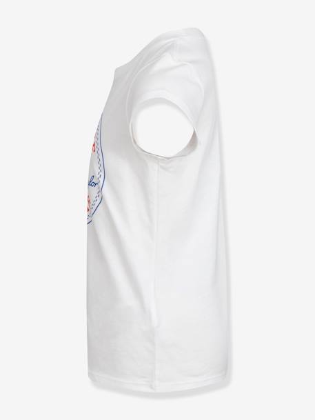 Tee-shirt enfant Chuck Patch CONVERSE blanc+gris+rose 4 - vertbaudet enfant 