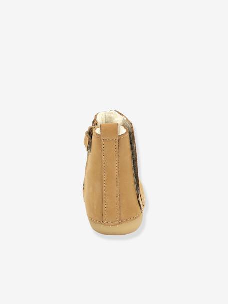 Boots fourrées cuir bébé garçon Socool Cho 1ers pas marine 7 - vertbaudet enfant 
