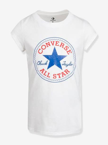Tee-shirt enfant Chuck Patch blanc+gris 2 - vertbaudet enfant 