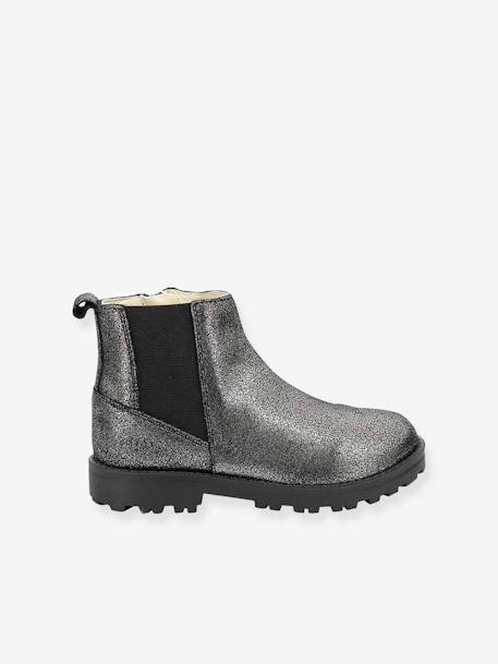 Boots cuir fille Groofit gris 3 - vertbaudet enfant 