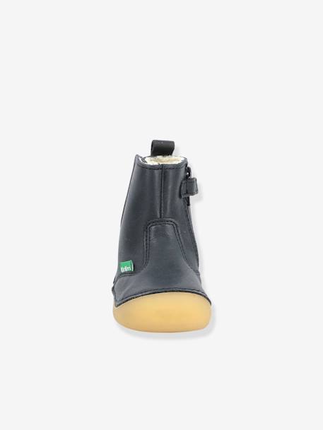 Boots fourrées cuir bébé garçon Socool Cho 1ers pas marine 7 - vertbaudet enfant 