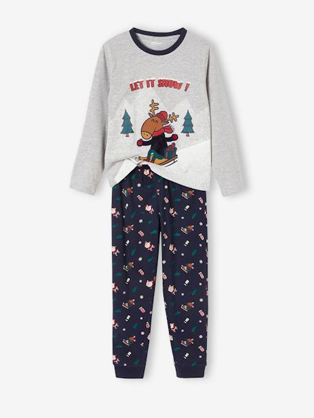 Pyjama renne Noël garçon gris chiné 4 - vertbaudet enfant 