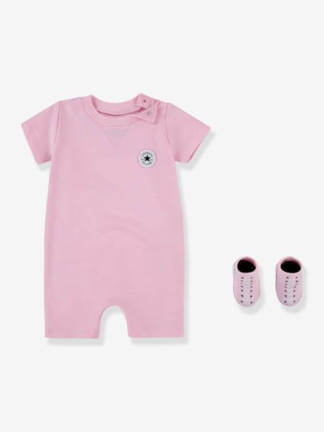 Set 2 pièces combinaison courte + chaussettes Lil Chuck rose 1 - vertbaudet enfant 