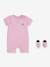 Set 2 pièces combinaison courte + chaussettes Lil Chuck rose 1 - vertbaudet enfant 
