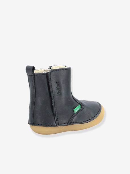 Boots fourrées cuir bébé garçon Socool Cho 1ers pas marine 7 - vertbaudet enfant 