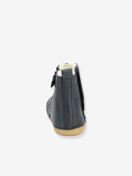 Boots fourrées cuir bébé garçon Socool Cho 1ers pas marine 7 - vertbaudet enfant 