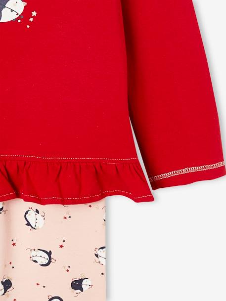 Pyjama Noël pingouins fille rouge 5 - vertbaudet enfant 