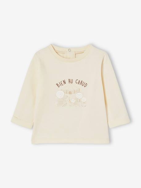 Ensemble 3 pièces bébé : gilet en fausse fourrure, T-shirt et legging beige 2 - vertbaudet enfant 