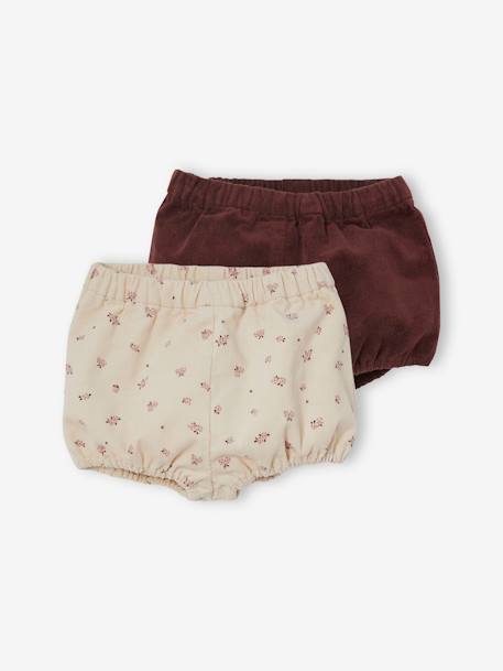 Bébé-Short-Lot de 2 bloomers bébé fille en velours