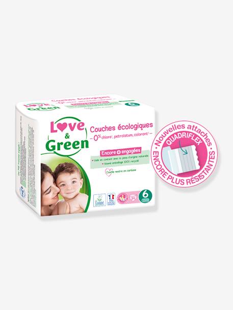 Couches hypoallergéniques T6 x 34 LOVE & GREEN blanc 4 - vertbaudet enfant 