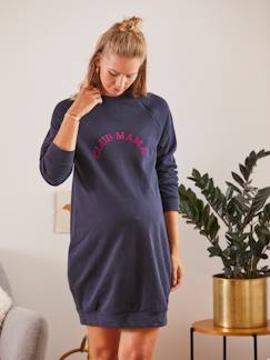 Vêtements de grossesse-Robe-sweat courte à message grossesse et allaitement