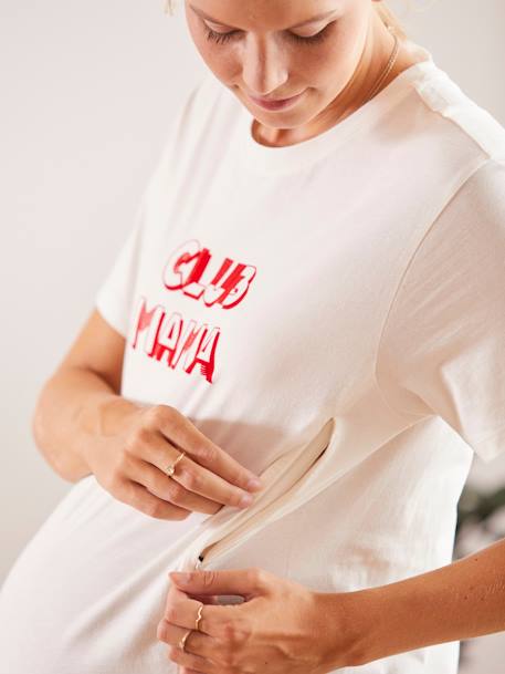 T-shirt à message grossesse et allaitement Blanc 4 - vertbaudet enfant 