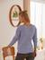Pull réversible devant/dos grossesse et allaitement Bleu lavance+vieux rose 4 - vertbaudet enfant 