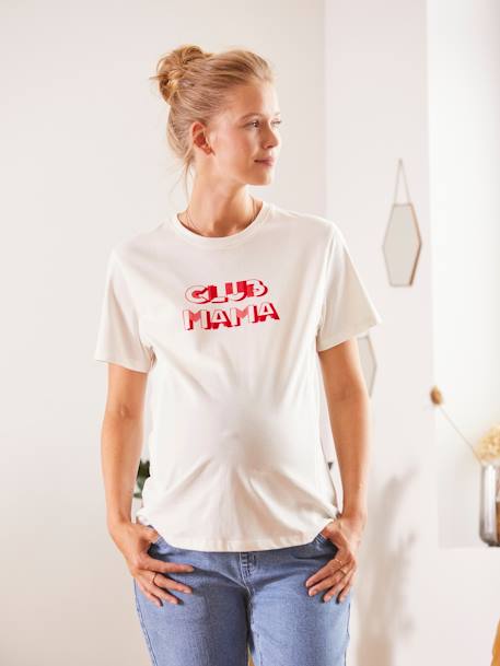 T-shirt à message grossesse et allaitement Blanc 2 - vertbaudet enfant 