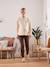 Skinny de grossesse en toile stretch Marron chocolat+noir 2 - vertbaudet enfant 