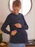T-shirt à message grossesse et allaitement en coton bio Bleu marine 4 - vertbaudet enfant 