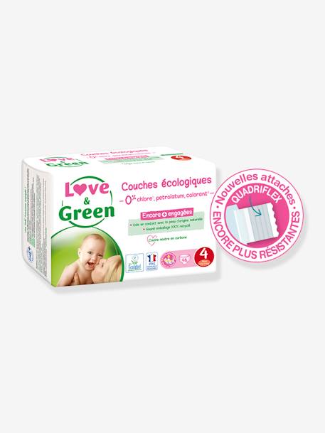 Couches hypoallergéniques T4 x 46 LOVE & GREEN blanc 4 - vertbaudet enfant 
