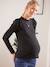 T-shirt maille fantaisie grossesse et allaitement Beige - cf swatch+Noir 9 - vertbaudet enfant 