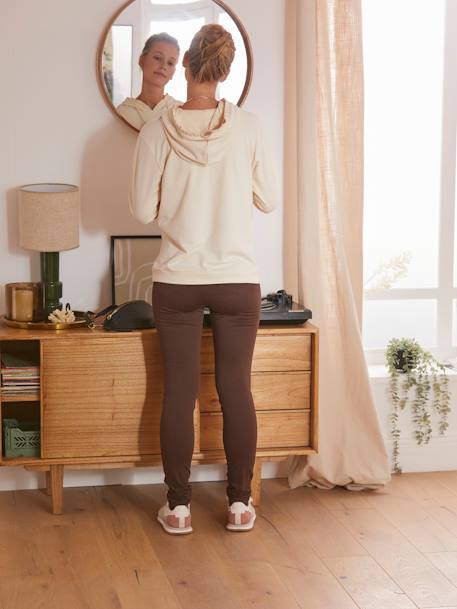 Skinny de grossesse en toile stretch Marron chocolat+noir 4 - vertbaudet enfant 