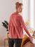 T-shirt blouse col volanté grossesse et allaitement Vieux rose 4 - vertbaudet enfant 