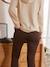 Skinny de grossesse en toile stretch Marron chocolat+noir 3 - vertbaudet enfant 