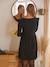 Robe courte en maille grossesse et allaitement NOIR FONCE UNI+ROUGE MOYEN UNI+vert sapin 3 - vertbaudet enfant 