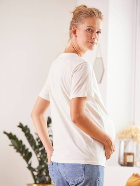T-shirt à message grossesse et allaitement Blanc 5 - vertbaudet enfant 