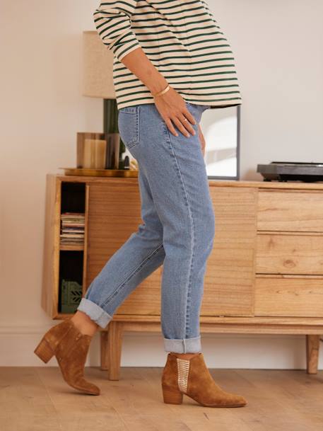 Jean de grossesse mom bandeau sans couture Denim brut+Denim stone+Gris 9 - vertbaudet enfant 