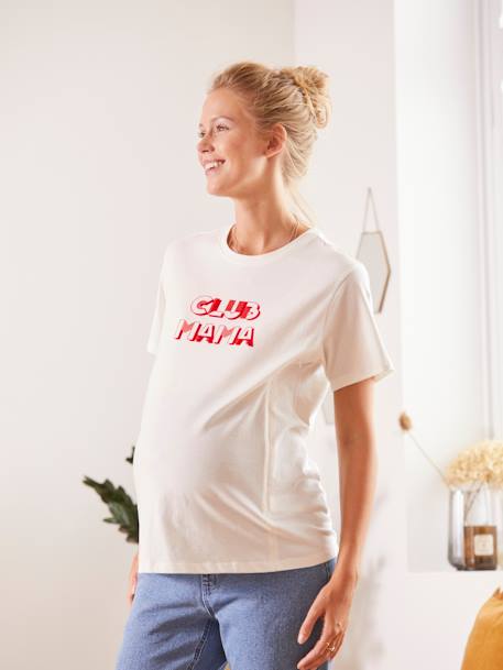 T-shirt à message grossesse et allaitement Blanc 7 - vertbaudet enfant 