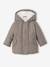 Manteau à capuche pied de puce bébé doublé imitation fourrure carreaux marron 2 - vertbaudet enfant 