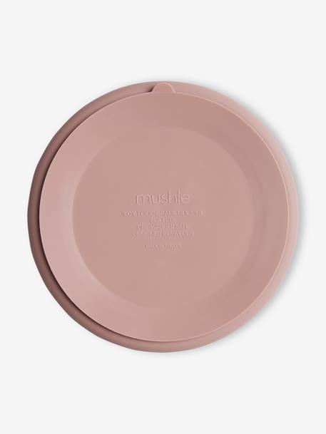 Assiette compartimentée en silicone beige+rose blush 10 - vertbaudet enfant 