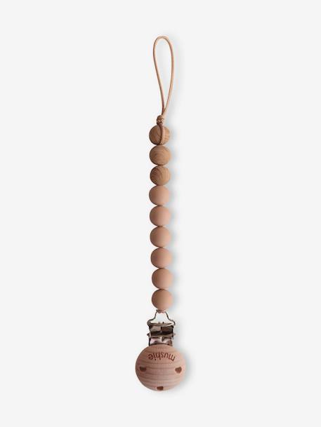 Cordon attache-sucette Eva en silicone beige+gris+gris/vert+rose blush 1 - vertbaudet enfant 