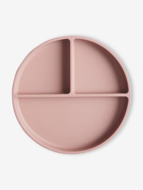 Assiette compartimentée en silicone beige+rose blush 8 - vertbaudet enfant 