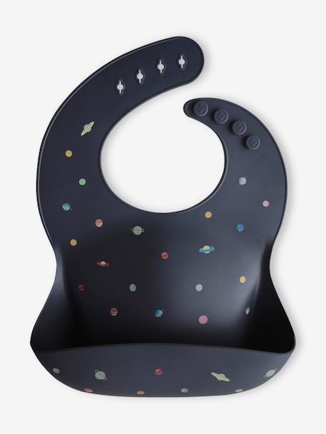 Bavoir avec récupérateur en silicone beige/arc en ciel+bleu nuit/planètes+multicolore+rouge 5 - vertbaudet enfant 