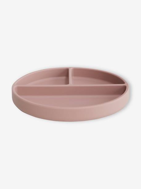 Assiette compartimentée en silicone beige+rose blush 9 - vertbaudet enfant 