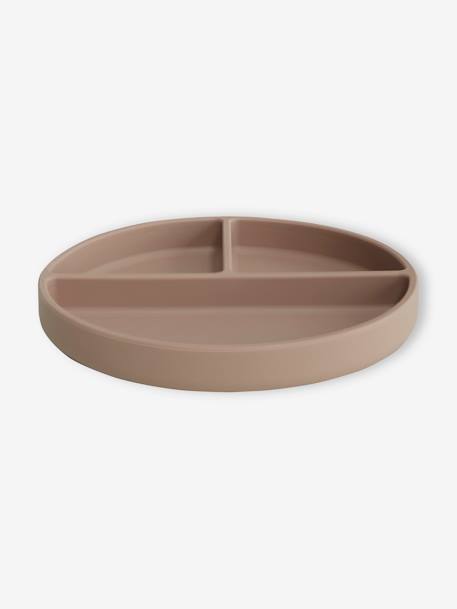 Assiette compartimentée en silicone beige+rose blush 4 - vertbaudet enfant 