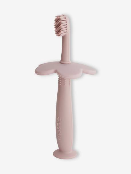 Brosse à dents d’apprentissage MUSHIE en silicone gris+rose blush 5 - vertbaudet enfant 