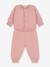 Ensemble 2 pièces bébé en tricot laine et coton rose 1 - vertbaudet enfant 