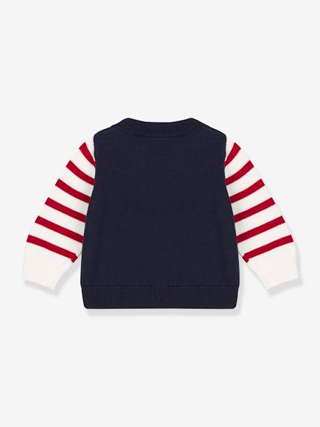 Cardigan bébé en tricot coton PETIT BATEAU écru 2 - vertbaudet enfant 