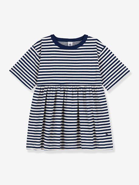 Fille-Robe rayée manches 3/4 enfant coton PETIT BATEAU