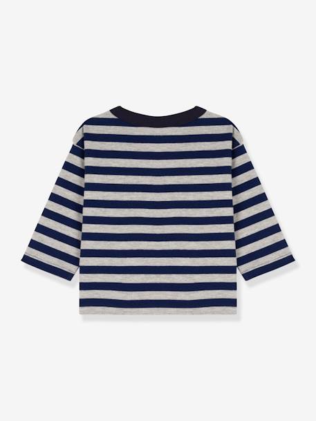 Tee-shirt manches longues bébé en coton - bleu 3 - vertbaudet enfant 