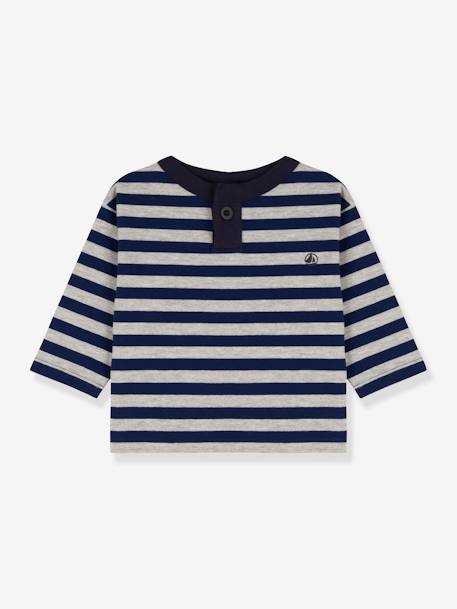Tee-shirt manches longues bébé en coton - bleu 1 - vertbaudet enfant 
